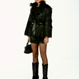 Midnight Yarasa Kollu Vegan Kürk