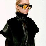 Carl Ters Çevrilebilir Çift Taraflı Vegan Deri-Kürk Yelek