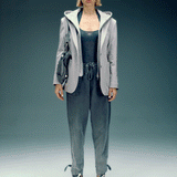 Leo Çıkarılabilir Kapüşonlu Örme Blazer Ceket