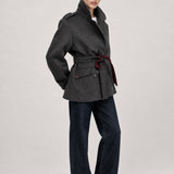 CITY BLAZER COAT WITH REMOVABLE HOOD