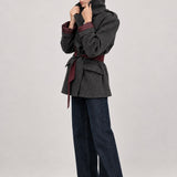 CITY BLAZER COAT WITH REMOVABLE HOOD