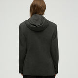 Eran Half Oversized Knitted Blazer with Removable Hood