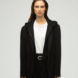 Eran Half Oversized Knitted Blazer with Removable Hood