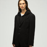 Eran Half Oversized Knitted Blazer with Removable Hood