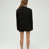 Eran Half Oversized Knitted Blazer with Removable Hood