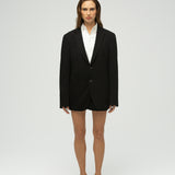 Eran Half Oversized Knitted Blazer with Removable Hood