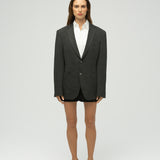 Eran Half Oversized Knitted Blazer with Removable Hood