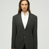 Eran Half Oversized Knitted Blazer with Removable Hood