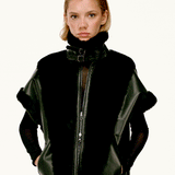 Carl Ters Çevrilebilir Çift Taraflı Vegan Deri-Kürk Yelek