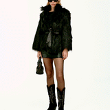 Midnight Yarasa Kollu Vegan Kürk