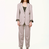 Leo Çıkarılabilir Kapüşonlu Örme Blazer Ceket