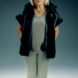 Carl Ters Çevrilebilir Çift Taraflı Vegan Deri-Kürk Yelek