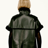 Carl Ters Çevrilebilir Çift Taraflı Vegan Deri-Kürk Yelek